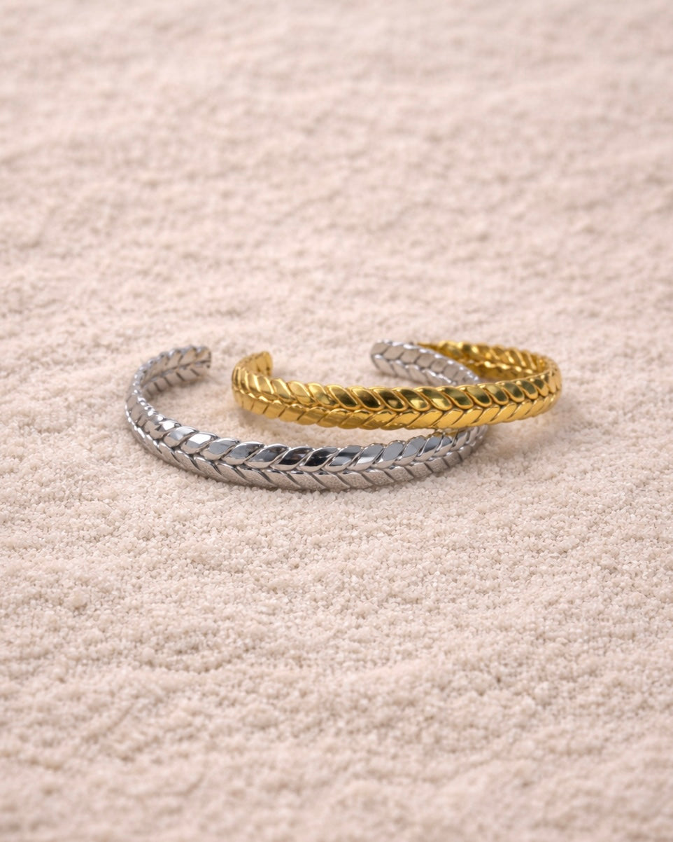 Braided Charm Bangle