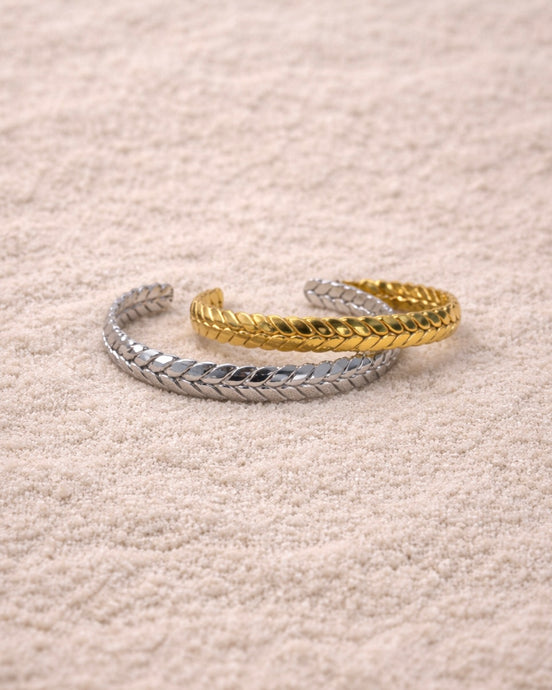 Braided Charm Bangle